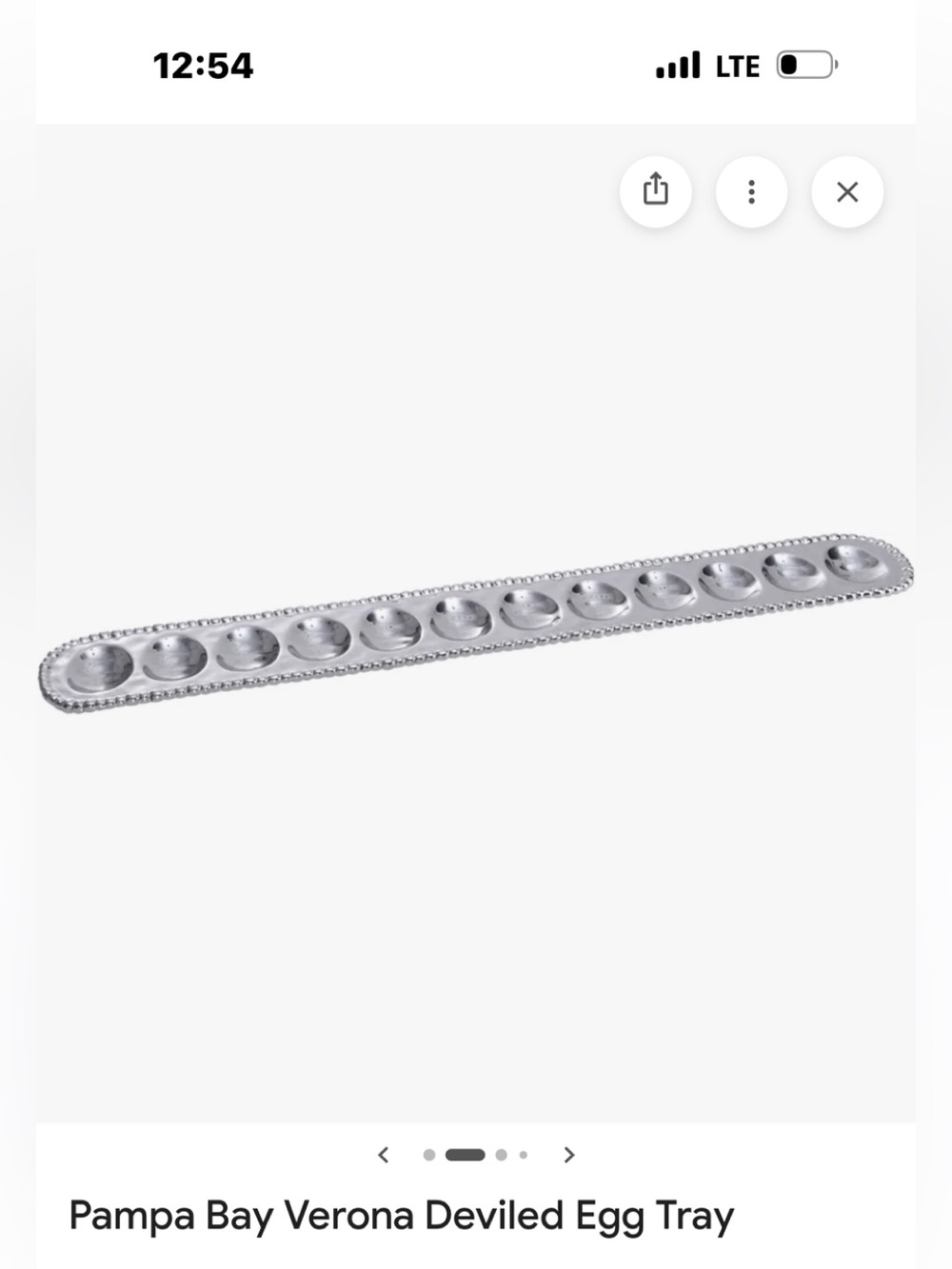 Verona Deviled Egg Tray - Silver Metal